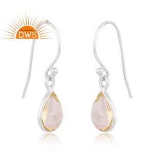 Vente chaude en argent Sterling naturel citron topaze pierres précieuses balancent boucle d'oreille bijoux personnalisés pour les femmes cadeau pour elle - Product Image 2