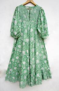 2024 collection en gros tie dye longue caftan col en v demi-manches rayonne tissu robe ample avec fente latérale printemps caftan - Product Image 6