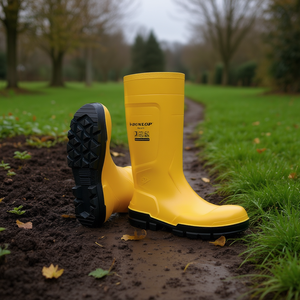 รองเท้าเซฟตี้ทำงานขนาด41สีเหลือง S5 EN ISO 20345:2022 S5มาตรฐาน SR Fo LG วัสดุพีวีซีสำหรับทำสวนอุปกรณ์ป้องกัน - Product Image 3