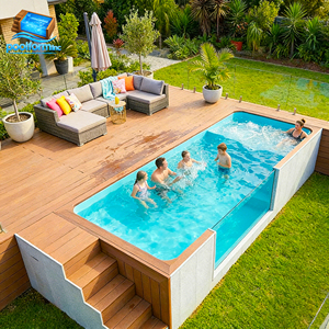 20ft Small Movable Container Pool Custom Outdoor Family Fiberglass Swimming Pool - Product Image 4