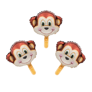 Globo de aluminio con diseño de mono para fiesta, 16x30 cm, 3 unidades, decoración para fiestas - Product Image 1