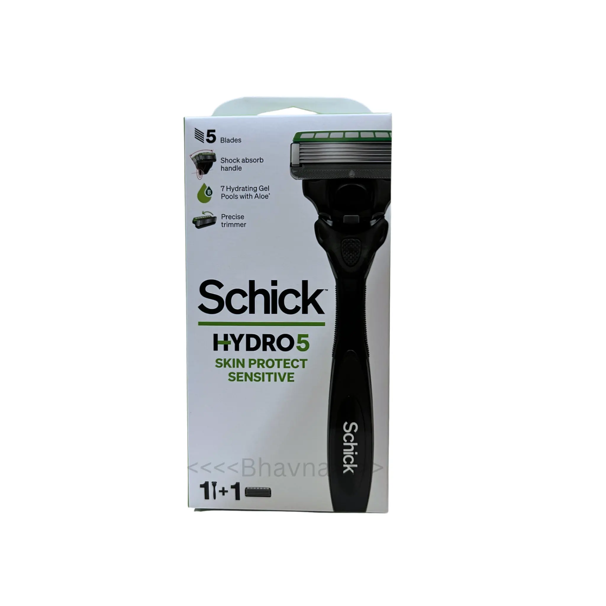 Fonction de réglage automatique 1 poignée avec 1 recharge Schick Hydro 5 Sense Shock Absorber Technology for Men Sensitive Skin Razor