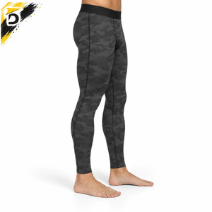 Premium Quality Men Full Length <b>Camouflage</b> Compression <b>Leggings</b> High Demand Elastic Waist Spandex Polyester Athletic Pants - Product Image 2
