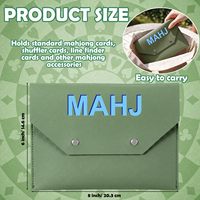 Grüne Leder-Mahjong-Karten-Clutch-Hülle für Karten, Mahjong-Zubehör, Schutzhülle mit Mahjong-Set