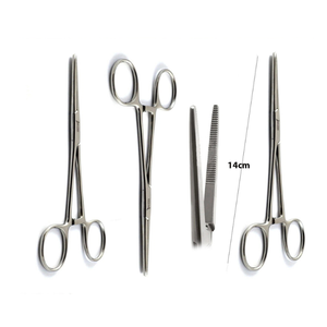 Juego de 3 Pinzas Hemostáticas de Acero Inoxidable, Fuente de Energía Manual, Pinzas Quirúrgicas para Uso en Laboratorio - Product Image 1