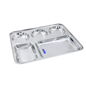 Plateaux en métal de qualité alimentaire KVR Nicety pour restaurant, en acier inoxydable, plateau de service personnalisé pour pizza, plat Thali - Product Image 4