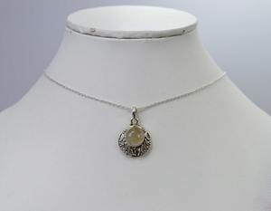 Pendentif classique bijoux pour femmes argent Boho Style bijoux 925 argent Sterling doré rutile pierre précieuse pendentif fait main cadeau - Product Image 2