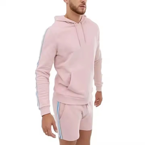 Sudadera con capucha sin mangas para hombre con pantalones cortos Logotipo y diseños personalizados Conjuntos de pantalones cortos de alta calidad Servicio OEM Conjuntos de 2 piezas para gimnasio - Product Image 6