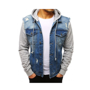 Custom Coated Heavy Cotton <b>Denim</b> <b>Jackets</b> for <b>Men</b> High Quality Casual Autumn Stand Collar Vintage DDP Shipping - Product Image 3