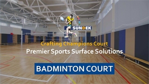 Revêtement de sol sportif en bois pour les terrains de badminton avec fonction d'absorption des chocs - Product Image 6