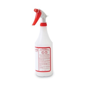 Boardwalk HDPE 32 Oz. <b>Trigger</b> <b>Spray</b> <b>Bottles</b> Clear/Red in Pack of 3 for Commercial Cleaners - Product Image 3