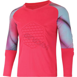 Jersey de Portero de Fútbol de Secado Rápido para Adultos, Servicio OEM, Acolchado Reforzado, Color Personalizado, Logotipo Personalizado, 100% Poliéster - Product Image 1