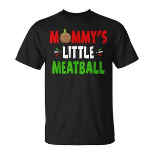 T-shirt « Mommy's Little Meatball » en slang italien, vêtements promotionnels sur le thème de la cuisine italienne - Product Image 1