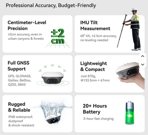 สถานีฐานวิทยุ NST M40 GNSS GPS RTK ผลิตจากแมกนีเซียม-อะลูมิเนียมอัลลอยด์ ใช้ไฟ DC 9-28V สำหรับรถแทรกเตอร์เกษตรอัจฉริยะที่มีความแม่นยำสูง ใช้งานได้ 1 ปี - Product Image 6