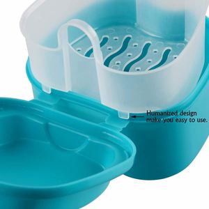 กล่องใส่ฟันปลอมแบบอัพเกรดพร้อมตะกร้า วัสดุ PP ได้รับการรับรองมาตรฐาน CE ISO สีสันปรับแต่งได้ ขายส่งจากจีน - Product Image 6