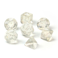 7 pièces acrylique Transparent dés polyédriques ensemble Rpg Dnd dés pour jeux de rôle jeu de société