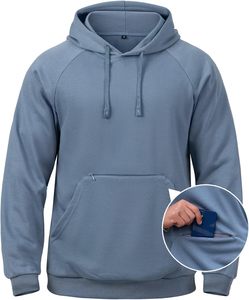 เสื้อกันหนาวมีฮู้ดแบบสวมหัวของผู้ชายเสื้อสเวตเชิ้ตผ้าฟลีซโอเวอร์ไซส์ผ้าคอตตอนโอเวอร์ไซส์เสื้อผ้าแนวสตรีทแวร์ให้ความอบอุ่นสวมใส่สบายมีสไตล์ - Product Image 2