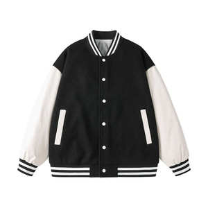 Vestes universitaires en gros, logo et étiquette personnalisés, veste pour homme, col montant, veste softshell, streetwear - Product Image 4