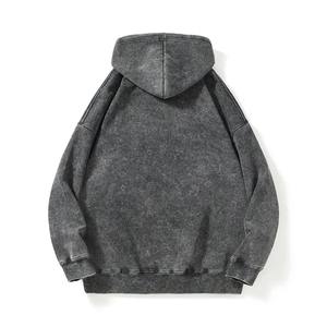 Versión asiática Vintage letra polar sudaderas con capucha Casual en blanco sudaderas con capucha moda algodón estrella sudaderas con capucha hombres mujeres - Product Image 2