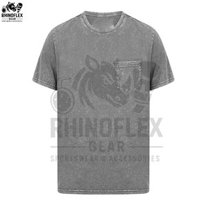 เสื้อยืดดีไซน์เฉพาะตัว ล้างสีแบบแอซิด ผู้ชาย ผ้าฝ้าย ทรงปกติ สั่งทำพิเศษ คุณภาพสูง แฟชั่นใหม่ ระบายอากาศได้ดี RHINOFLEX GEAR - Product Image 3