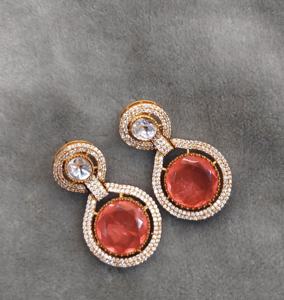 À la mode Zircon diamant petites boucles d'oreilles avec ton or à la mode femmes élégantes boucles d'oreilles vêtements de fête pour les fêtes - Product Image 6