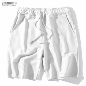 กางเกงขาสั้นผ้าใบผ้าฝ้ายเทอร์รี่ลำลองสำหรับผู้ชายกางเกงขาสั้นกีฬาแบบถักลายพื้นสีต่างกันสำหรับผู้ชาย - Product Image 6