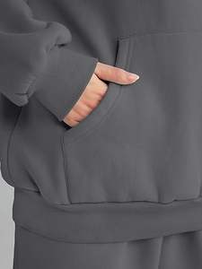 Écusson de broderie personnalisé en détresse pour hommes survêtement survêtement survêtement délavé au soleil vintage lavé à l'acide pantalon de survêtement évasé et sweat à capuche - Product Image 6