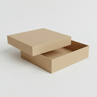 Plateau et boîte à couvercle de luxe personnalisés, matériaux recyclés, papier kraft imperméable, laminage mat, revêtement UV - Emballage de vente au détail personnalisé