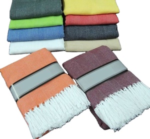 Couverture thermique et jetés aspect moderne 100% coton gaufré super doux superposition de saison super confortable confort classique - Product Image 1