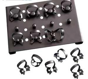 Juego de 31 abrazaderas de presa de goma pulida, Instrumentos dentales manuales con Marco, instrumentación de base quirúrgica, acabado pulido - Product Image 4