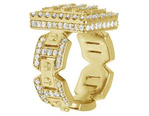 แหวนเพชรโมอิสสำหรับผู้ชาย S925สไตล์ฮิปฮอปสีเงินทรงกลมและบาแกตต์ตัด - Product Image 5