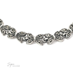Pulsera de Plata de Ley con Marcaza y Mariposas de 9x6 mm, Longitud de 7 Pulgadas - Product Image 3