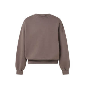 Sudadera de cuello redondo de manga extra larga para hombre, sudadera cálida sin forro de peso pesado de manga larga de algodón polar para invierno - Product Image 4