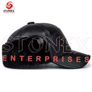 Gorra unisex de Cuero 100% de calidad superior Logotipo personalizado Colores sólidos Estilo de negocios formal con diferentes diseños - Product Image 3