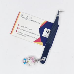 Meilleure vente en gros professionnel 90 degrés Hello Kitty charme antistatique pince à cils cils en acier inoxydable de haute qualité - Product Image 3