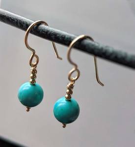 Pendientes Colgantes de Alta Calidad con Certificación IGI, HARI OM CREATIONS, Estilo Vintage, Latón Esterlino, Turquesa, Imitación de Perla, Forma de Gota de Agua - Product Image 5