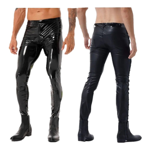 กางเกงหนังแฟชั่นผู้ชายระบายอากาศได้ดีกางเกงหนัง - Product Image 3