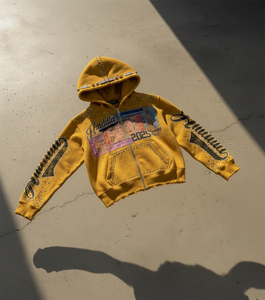 Sudadera con Capucha de Invierno para Hombre, 100% Algodón de Alta Calidad, Estilo Desgastado, Personalizada, Holgada, con Hombros Caídos, Estilo Urbano, con Pedrería - Product Image 4