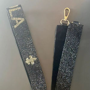 Custom White Beaded Houston Astros Purse Strap Handmade Strap with Game Day & Clear Bag Accessory for <b>girls</b> and Everyday use - Product Image 1