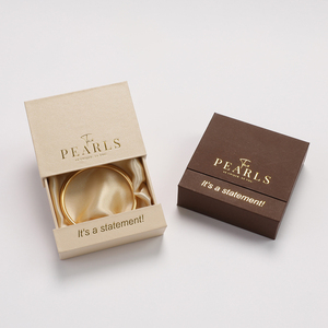 Caja de joyería de cartón con logotipo personalizado ecológico, cajón deslizante de cinta para anillos, pendientes, colgantes, cosméticos, regalos, papel de embalaje - Product Image 5