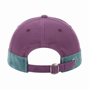 Gorra de béisbol de algodón encerado vintage morado y verde azulado, unisex, de 6 paneles, al por mayor, con logotipo personalizado, alta calidad, OEM, ODM, MOQ bajo, estilo papá - Product Image 3