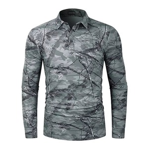 เสื้อโปโลเล่นกอล์ฟแขนยาวพิมพ์ลายสีระบายความร้อนใส่สบายใส่ได้ทั้งชายและหญิงเสื้อยืดใส่ทำงาน - Product Image 1