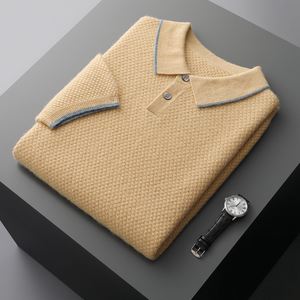 Polo de manga corta bordado de algodón de primavera/verano para hombre de alta calidad 2023, camiseta Polo deportiva informal de negocios, camiseta Top - Product Image 3