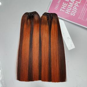 Usine du Vietnam, vente en gros, cheveux humains, couleur Piano, os court, lisse, pour femmes noires - Product Image 3