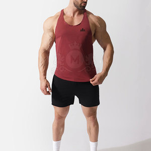 Débardeur personnalisé de haute qualité pour hommes Vêtements de fitness décontractés avec couleur unie et logo 100% coton respirant en gros - Product Image 2