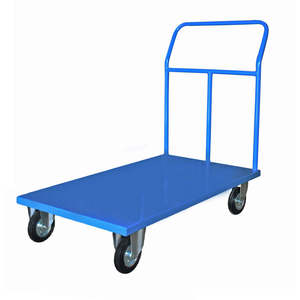 Maxi 600x1000mm <b>Platform</b> Cart with Swivel Wheels Industrial <b>Trolley</b> Cart for Warehouses Customizable OEM Support - Product Image 1