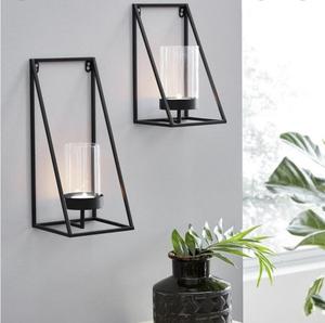 Modern Gold Metal <b>Candle</b> Lantern Rustic Charm <b>Tall</b> Decorative Geometric Design for Indoor Outdoor Home Garden Wedding Christmas - Product Image 1