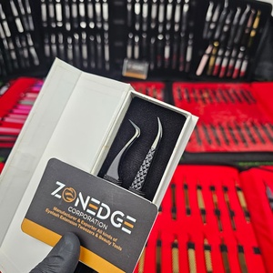 Hot Selling Custom Pink Color Stainless Steel <b>Eyelash</b> Tweezers Set <b>Application</b> Tools with Premium Custom Packing - Product Image 3