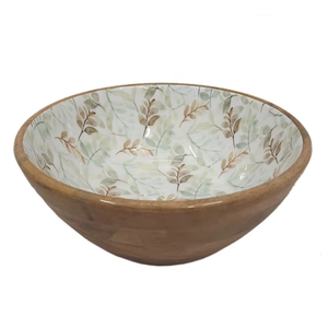 Tazón de Madera para Ensalada, Hecho a Mano, de Lujo, de Primera Calidad, Sostenible, Multicolor, con Estampado de Esmalte, Venta al por Mayor en India - Product Image 1