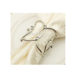 Anillo de Servilleta de Aluminio con Diseño de Hoja para Decoración de Mesa, Anillo de Servilleta de Papel con la Mejor Calidad - Product Image 4